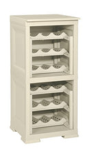 Tontarelli S.p.A. COLONNINA SCAFFALE P.Bottiglie, 18 Bot. Mobile Contenitore, Angora, 40x42.5x85.5 cm