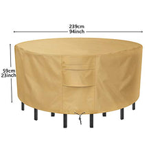 Sunkorto Table And Chair Cover Set, Waterproof, Wear Resistant, 239 cm, Light Brown