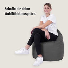 Pouf a forma di cuscino di misura XL, per interni ed esterni, in 12 colori Anthrazit