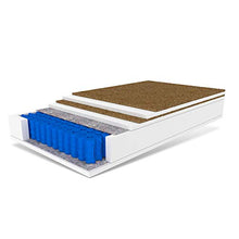 Materasso FDM CRETE 120x200 a molle insacchettate di alta qualità e doppio strato di cocco 7 zone differenziate Altezza 27 cm Rigidità H5 H3 Oeko-Tex Rivestimento Premium sfoderabile e lavabile