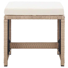 SKM Set da Pranzo da Giardino 17 pz con Cuscini in Polyrattan Beige