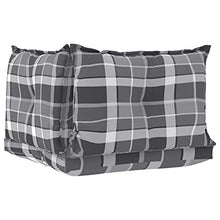 Buyounger Cuscini per Divano Pallet 3 pz Grigio Motivo a Quadri Tessuto