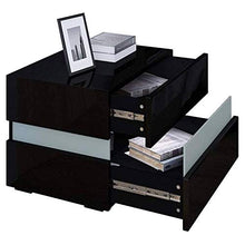 GXP Cassettiera Ad Alta Lucentezza del Comodino del Comodino del Comodino del Comodino del Comodino (Nero)