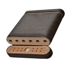 SCDZS Cedar Cigar Idratante Set - Viaggi Portatile Cuoio di Alta qualità Brown Mano Cigar Box