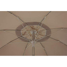 Joy Summer Ombrellone Alluminio 220 cm con Camino Antivento Stecche Fiberglass Spiaggia Bar Lido Ecrù