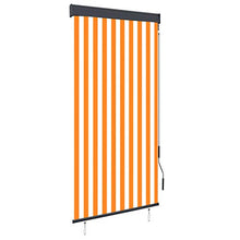 vidaXL - Tenda avvolgibile per esterni, 100 x 250 cm, colore: Bianco/Arancione