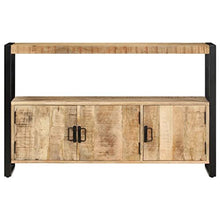 vidaXL Armadietto con 3 Ante e 1 Scomparto Robusto Rustico Lucidato Mobile Basso Credenza Arredamento 120x30x75 cm Legno Massello di Mango