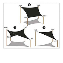 DOILE Tenda A Vela Triangolare Estate Esterna Impermeabile Protezione Solare E Protezione UV Tenda da Esterno per Esterni Corda da Portare (2 * 2 * 2CM,Cachi)
