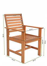QLS Set di 2 sedie da giardino in legno