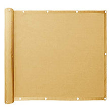 YIFANDU Copertura per Balcone 1.1x5m Impermeabile Balcone Frangivista con Occhielli e Cordoncino per Balcone Giardino Protezione della, Color Crema