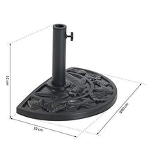 Outsunny Base per Ombrellone con Palo da 35mm / 38mm / 48mm Cemento Φ50x32x32cm