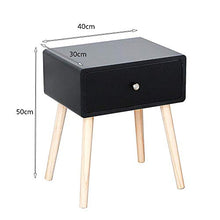 XHCP Comodino Comodino scandinavo Comodino per Camera da Letto/Soggiorno (Nero, 1)