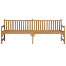vidaXL Panca da Giardino e Cuscino Verde Brillante 240cm Legno di Teak
