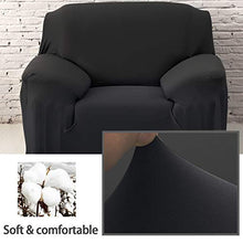 PETCUTE Copridivano angolare copridivano penisola Elasticizzato copridivano con Chaise Longue copripoltrona Nero 3 posti
