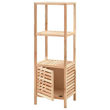 FAMIROSA Armadietto da Bagno in Legno Massello di Noce 39,5x35,5x123cm