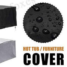 DIANPU Copertura per mobili da Giardino, Copertura Impermeabile e Antipolvere per Vasca Interna ed Esterna e Piscina, Copertura per Tavolo e Sedia (240 * 240 * 85cm,Argento)