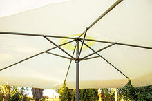 GARDENIA Ombrellone da Giardino a Palo Centrale Diametro 270cm, Palo Marrone Telo Ecrù