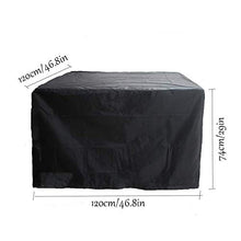 Litulituhallo - Copertura per tavolo da patio da 48 pollici, impermeabile, colore: Nero