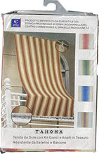 EUROSTYLE Tenda Sole TAMOHA Rigato Esterno da Balcon (145X250CM,Rigato Rosso)