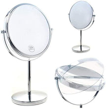 Trucco specchio con luci Specchio cosmetico indipendente 5x zoom, specchio da tavolo da 8 pollici trucco specchio specchio per camera da letto per camera da letto, specchio da barba cosmetico specchio