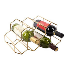 Kitchenware LWB Wine Rack Wine Indipendente Rack Cabinet Gabinetto controsoffitto Bagagli Spazzolato Oro Geometrico Disegno Adatto for Vino Rosso e Bianco Utensili da cucina-10.2