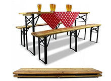 QLS Set di mobili da giardino, tavolo da birra, pieghevole, campeggio