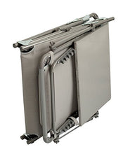 Meerweh Mare WEH Alluminio Sdraio da Giardino XXL con Tetto a Tre Gambe Sedia a Sdraio Imbottito con Quick Dry Foam Sedia a Sdraio, Grigio, 200 x 70 x 37,5 cm