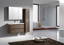 Jindoli Mobile Bagno Semplice sottolavello con 2 cassetti Aspetto Legno Colore Olmo Grigio Marrone Aqualuna, Orme Gris Marron, 80 cm
