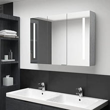 vidaXL Armadietto Bagno con Specchio e Luci LED con Ante e Ripiani Interni Elegante Moderno Funzionale Mobiletto Pensile 89x14x62 cm MDF e Melamina