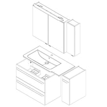FACKELMANN - Set di mobili da bagno, 5 pezzi, colore: marrone chiaro