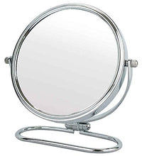 Specchio per Trucco Portatile Bifacciale,Specchio Cosmetico Indipendente Ingrandente 1X / 3X,Montato su Scrivania/Parete/Argento / 6inch