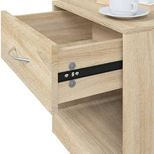 vidaXL 2X Comodini con Cassetto Rovere Mobiletto Mobile di Arredo Armadietto