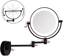 WZDD Specchio da Trucco da Parete, Specchio Ingranditore con Luce LED, Specchio da Bagno con Ingrandimento 5X Specchio Cosmetico Illuminato