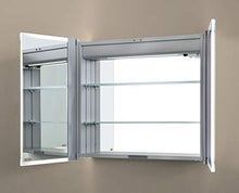 4E - Armadietto a Specchio con Strisce in Acrilico, Struttura in Alluminio e Ante specchiate (100 x 70 x 13,5 cm (L x A x P))