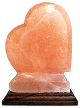 Lampada di Sale Salgemma dell'Himalaya Cuore con Certificato Garanzia