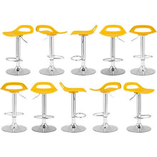 Sgabelli da Bar Set di 1 Set Nero con Schienale, sedie da Bar Regolabili in Altezza Girevole a 360 ° per Bar da Colazione, bancone, Cucina e sgabelli da Bar (Giallo)