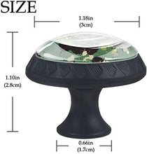 Macchie di graffiti grigio verde nero scuro Pomelli per Porta Set di 4 Pomelli per Mobili Manopole per Cassetti Cucina Armadio Vetro
