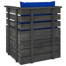 vidaXL Set Divani da Giardino su Pallet 7 pz con Cuscini Massello Pino