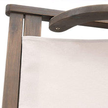 Iyom Christopher Knight Home Nikki Sedie da Esterno in Legno e Tela, Set da 2 Pezzi, Beige