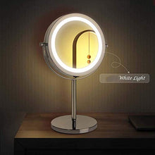 Specchio per Il Trucco, ingrandimento delle luci 10X 1X, Specchio per Trucco Illuminato Portatile 18 LED Specchio da Viaggio Luminoso a Rotazione Libera Specchio cosmetico