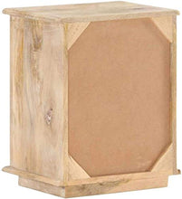 H-CAR Comodino Comodino ad 1 Anta 40x30x46 Cm in Massello di Mango
