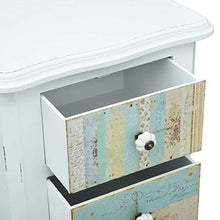 SKM Credenza con 4 Cassetti Bianca 40x30x95 cm in MDF