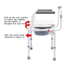 YHNMK Altezza Regolabile Sedia WC, Portatile Commode, Vaso Rimovibile per Anziani/Disabili, con Piedini in Gomma Antiscivolo
