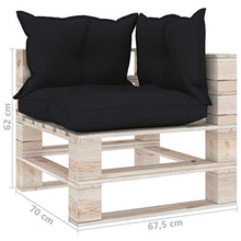 vidaXL Divano Angolare da Giardino in Pallet con Cuscini Legno di Pino