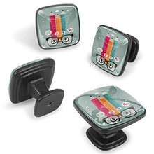 imparare e calcolare Pomelli per Porta Set di 4 Pomelli per Mobili Manopole per Cassetti Cucina Armadio Vetro
