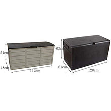 Armadi da esterno Rattan 460L esterna con serratura di immagazzinaggio della piattaforma di sicurezza Giardino strumento di Gabinetto Sun e impermeabile for balcone Contenitore di stoccaggio all'apert