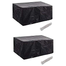 E E-NICES Coperture Arredi Giardino 2pz Polyrattan 8 Occhielli 180x140cm