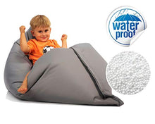 Chilly pilley Cuscino da giardino Milos, da sdraiarsi e sedersi, impermeabile, 100 x 200 cm, colore: grigio
