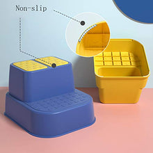 Niduo Bear Steping Sgabello Sgabello da Bagno Bagno Sgabello per Servizi Igienici Anti Slip Gomma, Cucina Sgabello per Il Bambino per Banco per Allenamento E Utilizzo Multifunzione,Blu