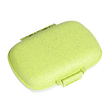 BANGSUN - Mini organizer portatile in plastica per pillole con paglia di grano